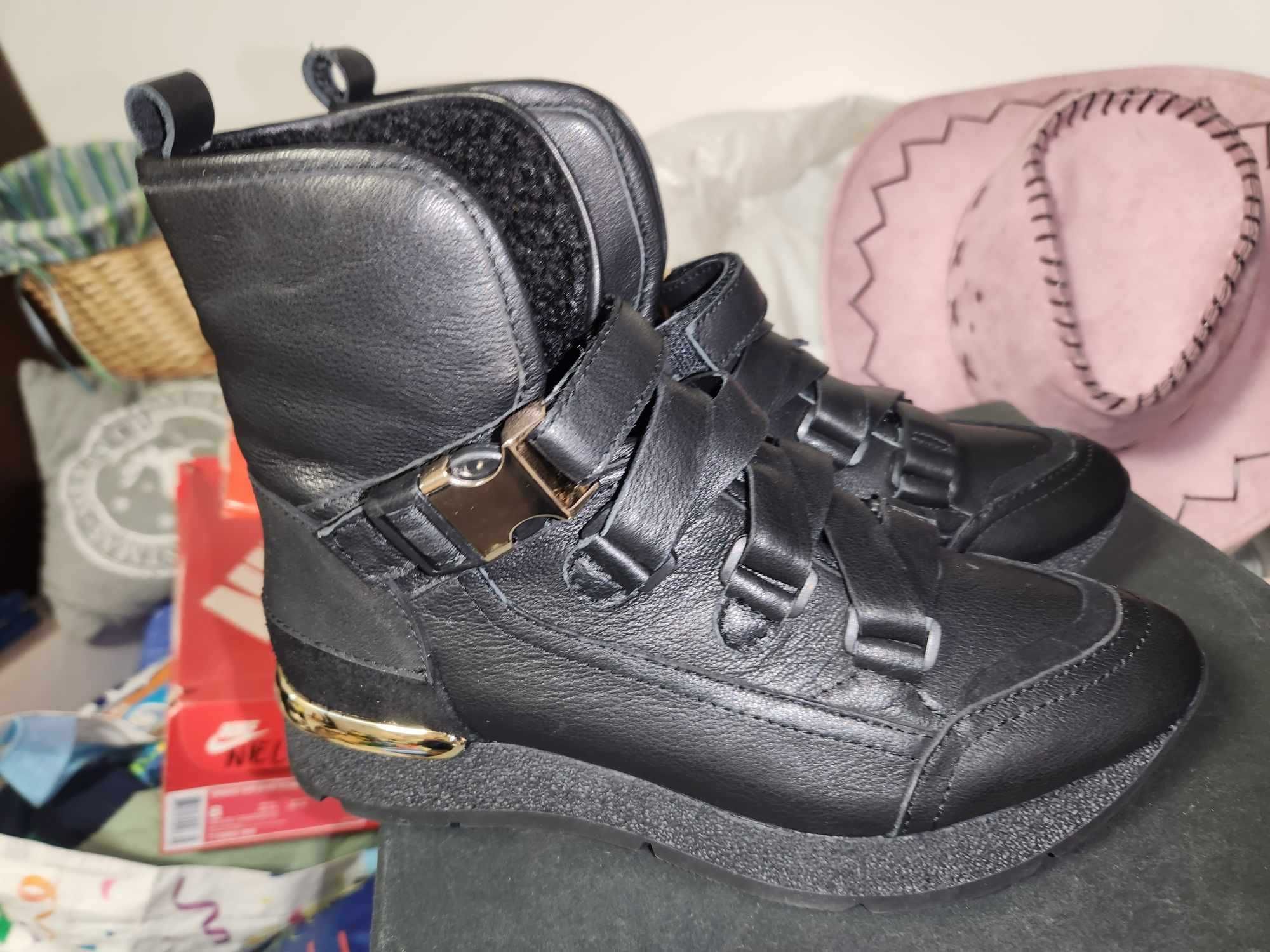 kozaki KAZAR nowe sneakersy damskie rozm. 38 zima skóra