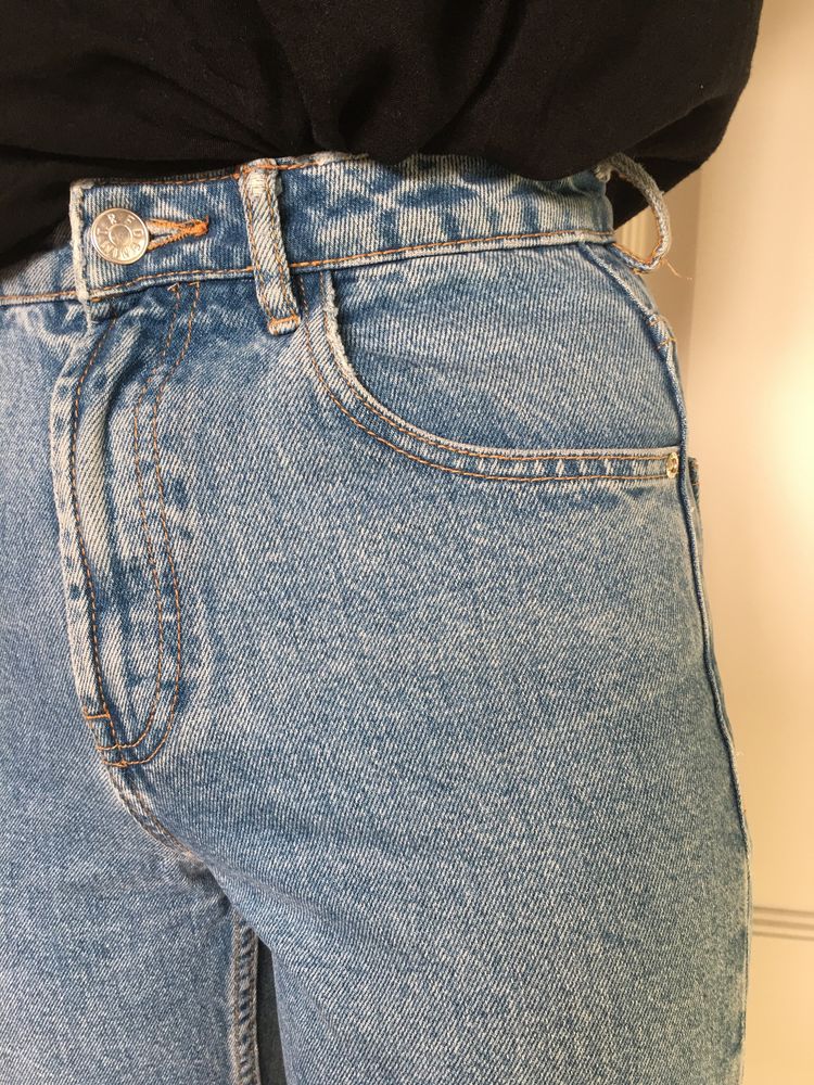 spodnie jeansy Zara Authentic Trafaluc Denimwear niebieskie XS XXS