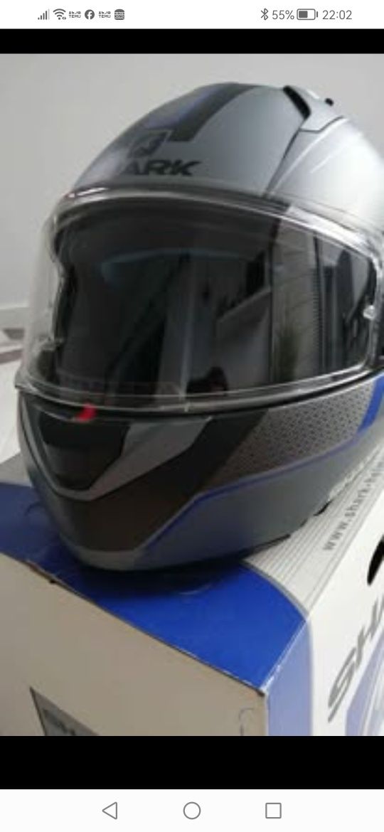 Capacete Shark cinzento