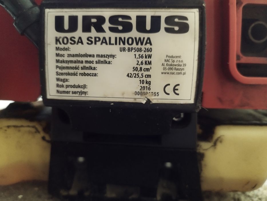 Kosa spalinowa ursus 2,6 KM