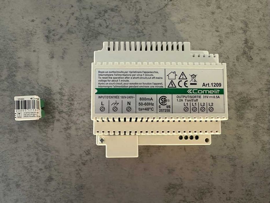 Fonte de Alimentação Comelit 1209 Simplebus2, 33VDC para Videoporteiro