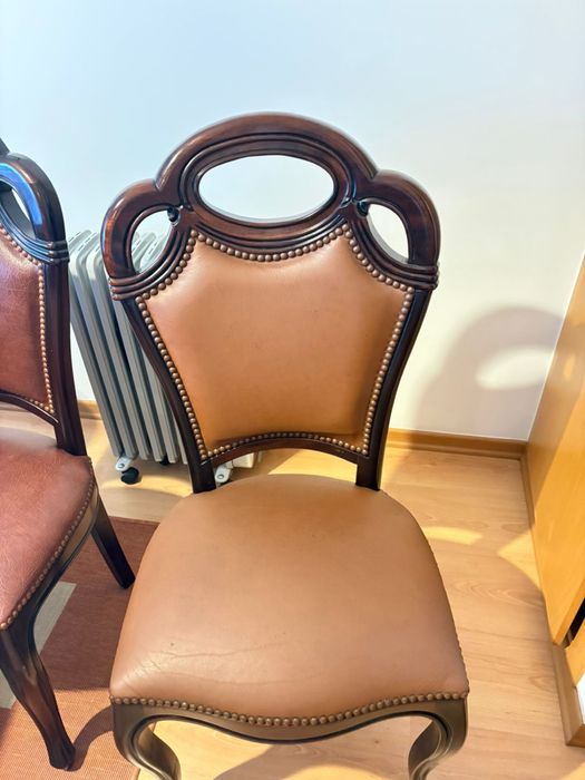 Mesa jantar extensivel e 6 cadeiras