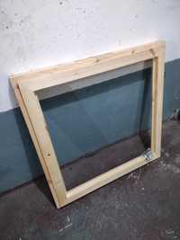 Okno drewniane 90x90cm