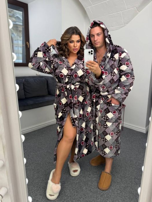 Мужской+Женский теплый халат/Чоловічий+Жіночий теплий халат А