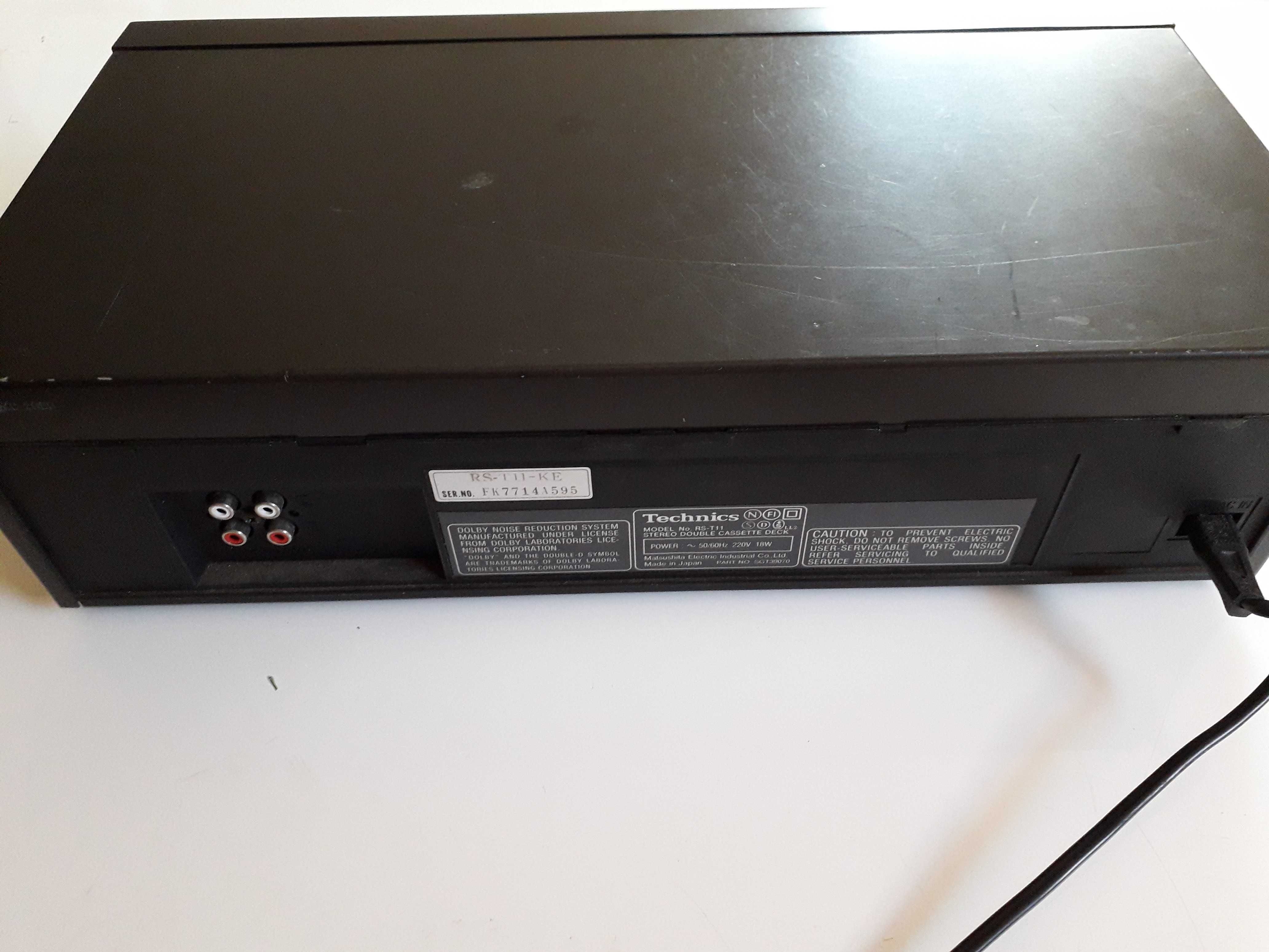 TECHNICS  Duplo Deck Cassete década de 80ª mod. RS-T 11 feito no Japão