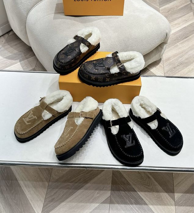 Louis Vuitton угги сапожки ботинки мюли с мехом угг сапоги лофери люкс