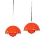 Para duńskich vintage lamp Flowerpot, Verner Panton Louis Poulsen 1968
