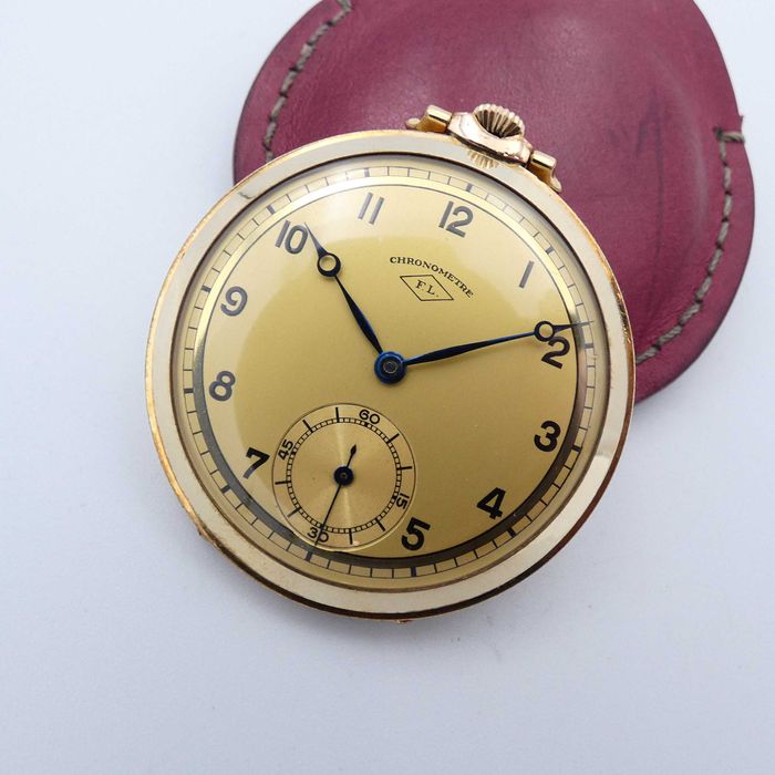 Zegarek kieszonkowy CHRONOMETRE F.L. Lata 30'e