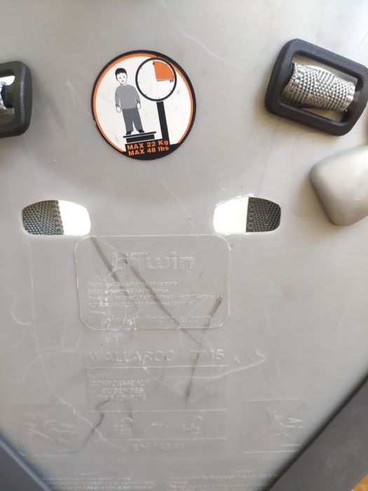 Cadeira Bicicleta porta - Crianças b'Twin cinza claro