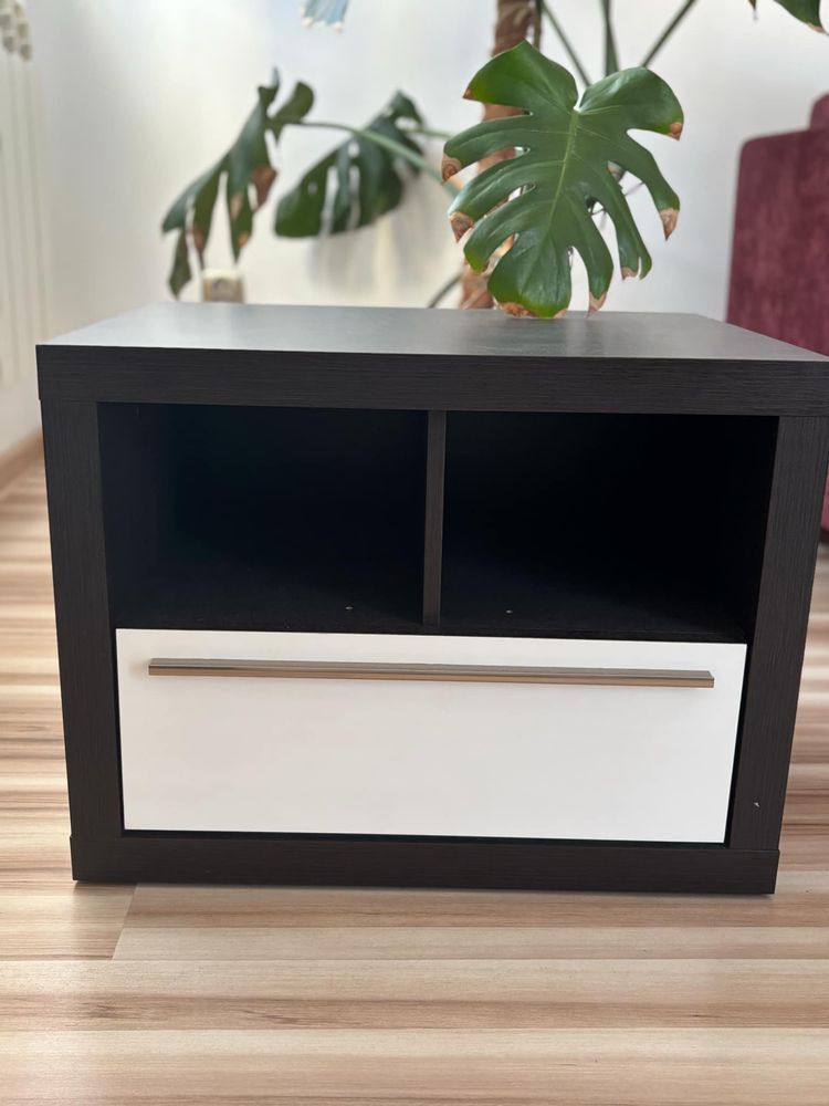 Szafka nocna black red white wenge