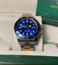 Promocja! Zegarek Rolex Submariner Blue Sea Gold Date! 42mm AAA Zestaw