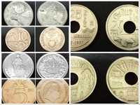 Conjunto de Moedas Antigas de Vários Países - Ótimo Estado