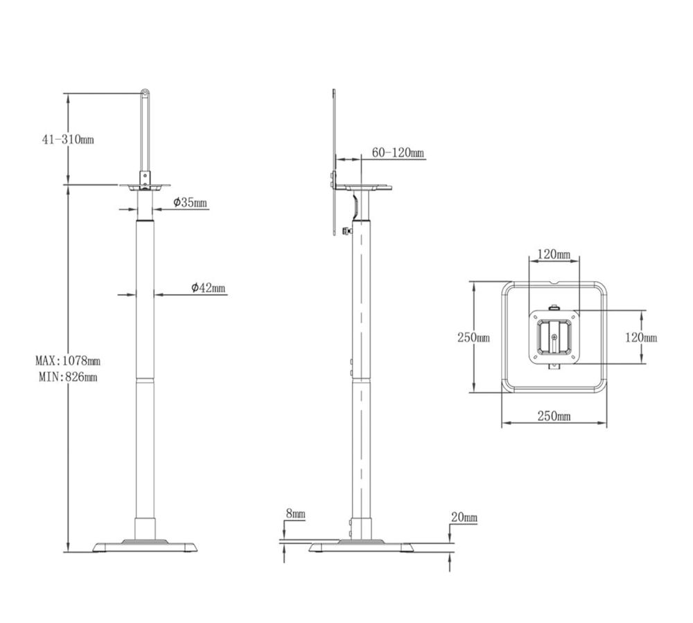 Suportes para colunas tv (Mounting Dream MD5402)