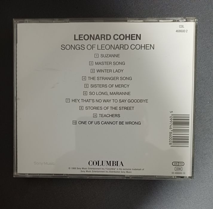 CD Songs of Leonard Cohen