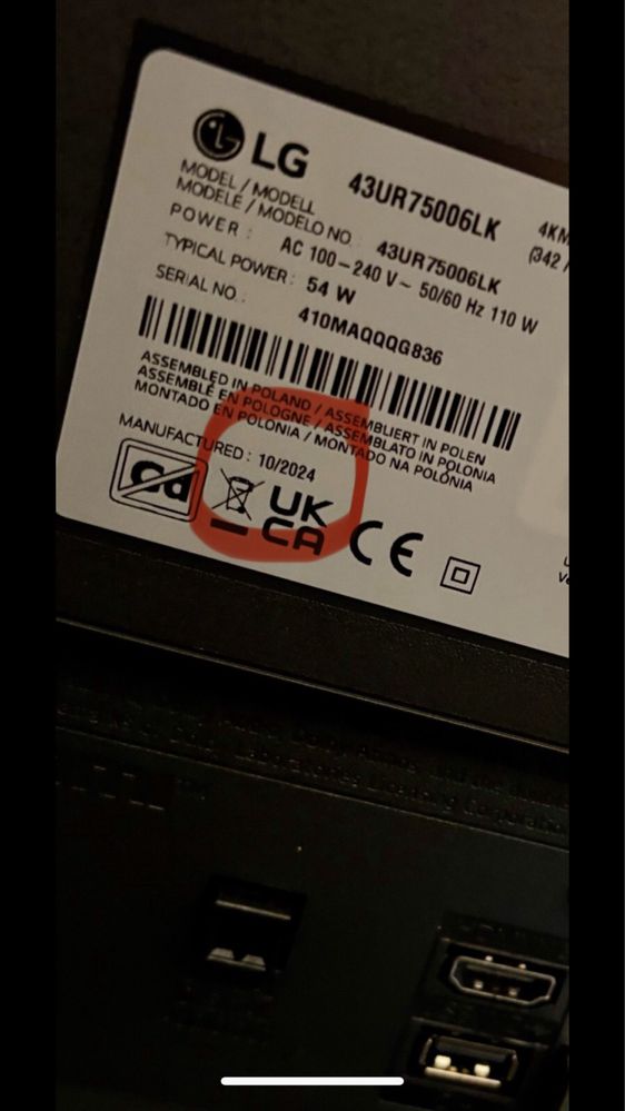 43”LG UR75006LK 4К,Смарт,Т2.гарантія 12 міс.