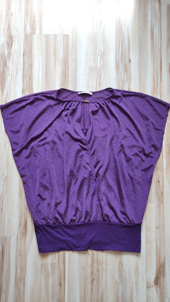 Bluzka elegancka rozkloszowana L/XL