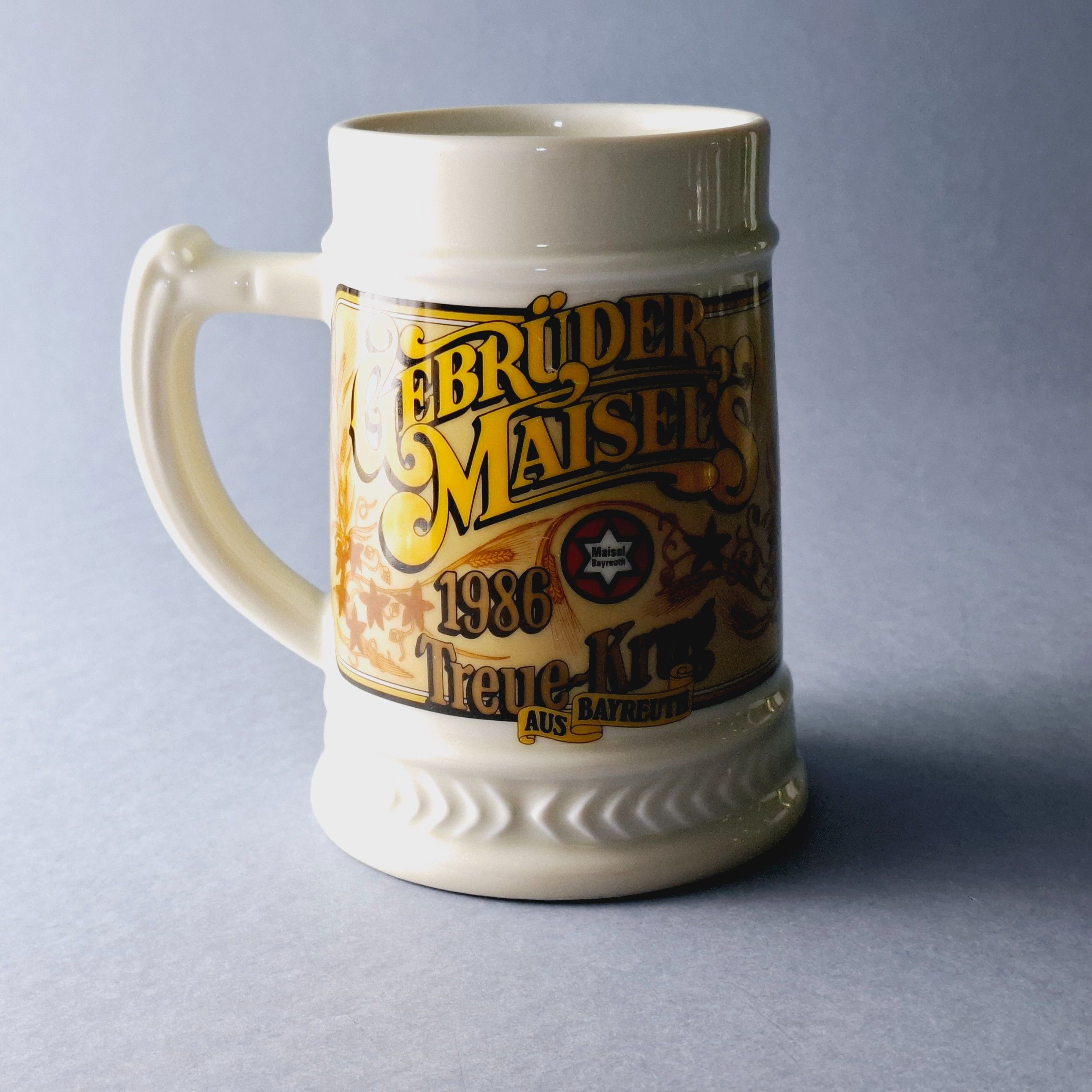 1986 piękny kufel porcelanowy beczki piwo maisel's