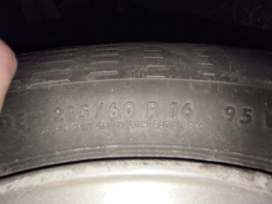 Комплект колес (4) диски opel 16 дюймів + резина 215/60/16