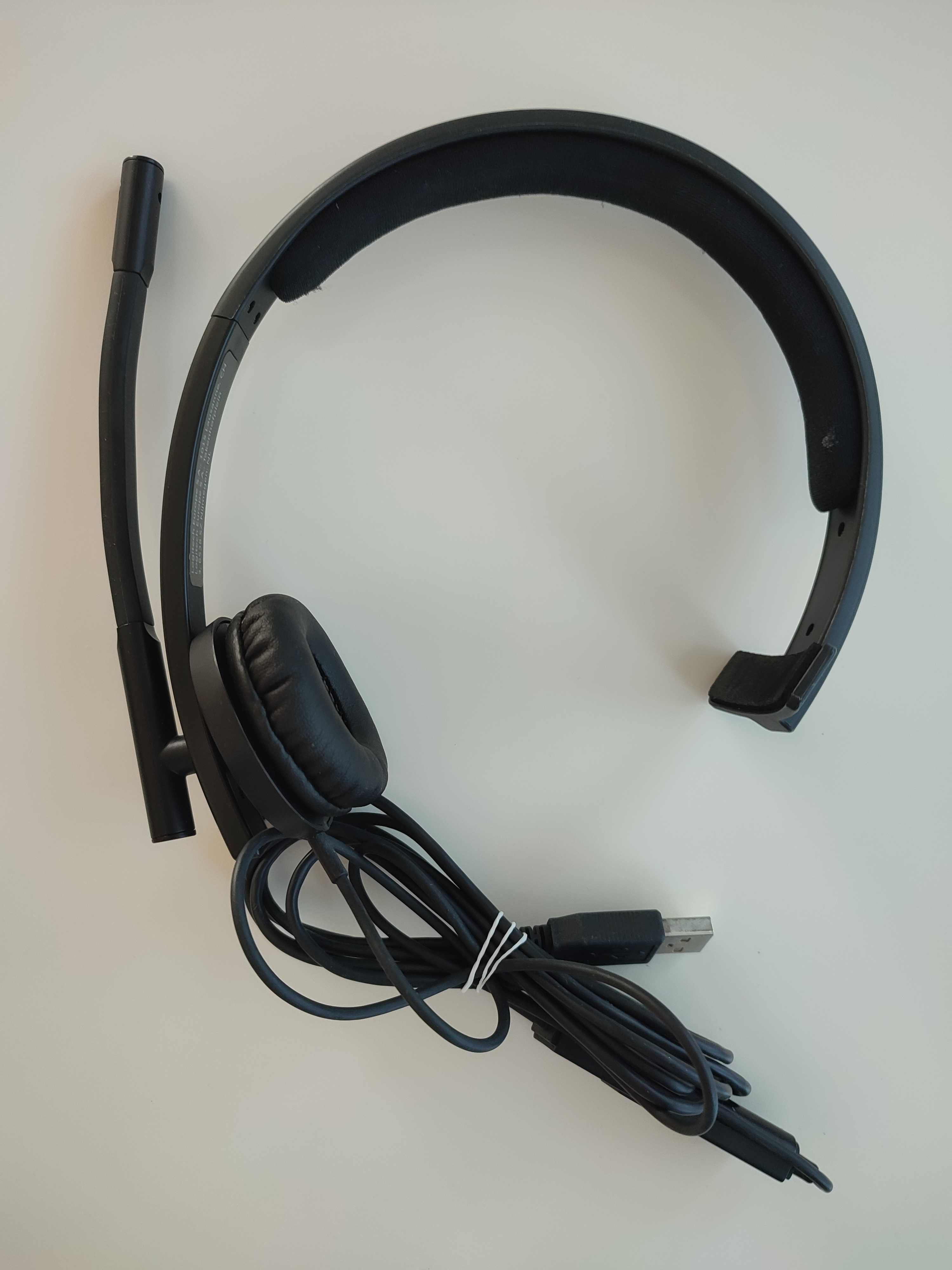 Słuchawki z mikrofonem zestaw słuchawkowy Logitech Mono