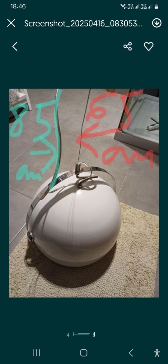 Lampa sufitowa biała nowoczesna loft