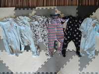 Pajacyki 68 74 zestaw paczka paka dla niemowlaka śpiochy piżamki