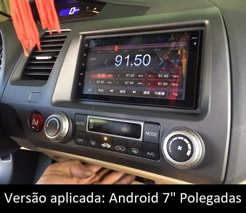 Rádio 2DIN HONDA Civic Sedan Hybrid (2006 até 2011) • Android GPS WiFi