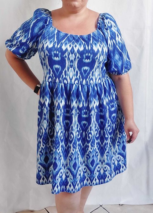 Zjawiskowa sukienka mini Papaya 18/46 folk etno boho