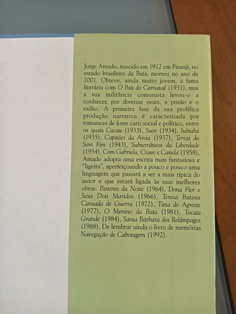 Dona Flor e seus Dois Maridos , de Jorge Amado ;	Novo!