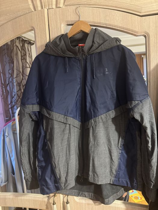 Nike куртка вітровка дощовик оригінал синя сіра xl