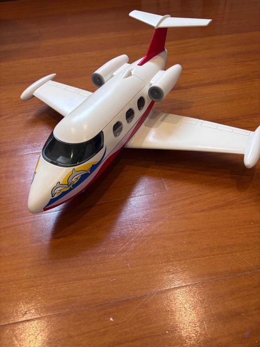 Avião da Playmobil com piloto e passageiro