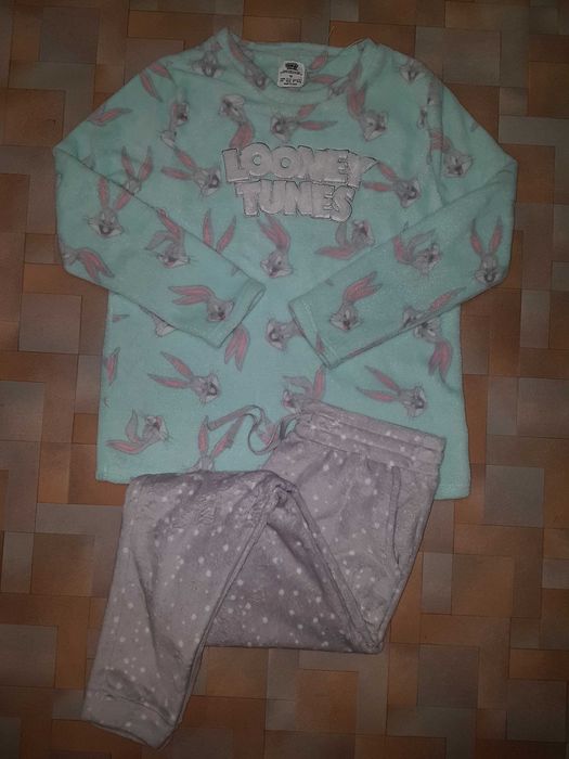 Мега теплый, пушистый комплект Primark, пижама Looney Tunes, плюш М р