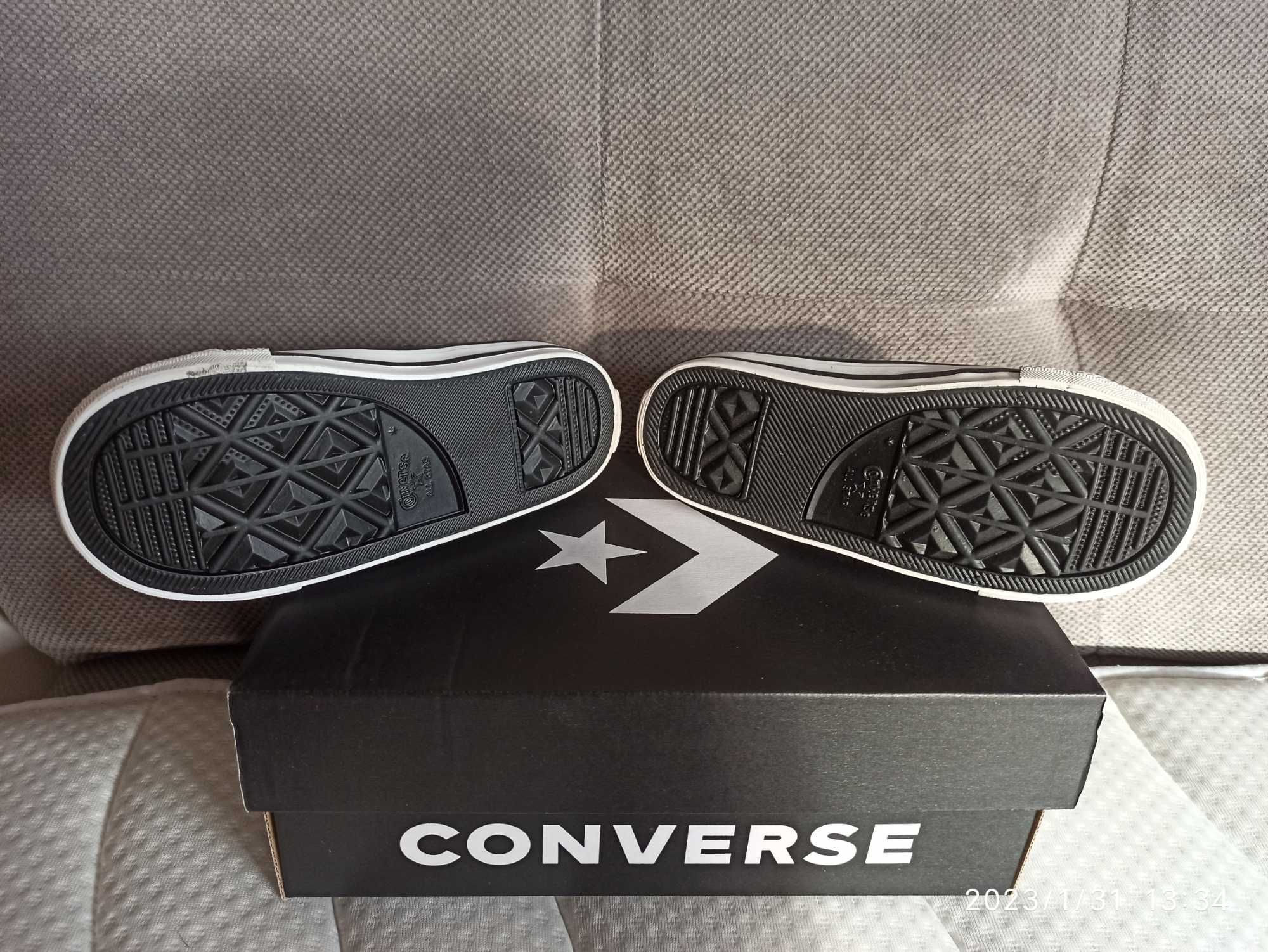 Trampki chłopięce wysokie Converse 25 (17 cm) Nowe świecące robaczki