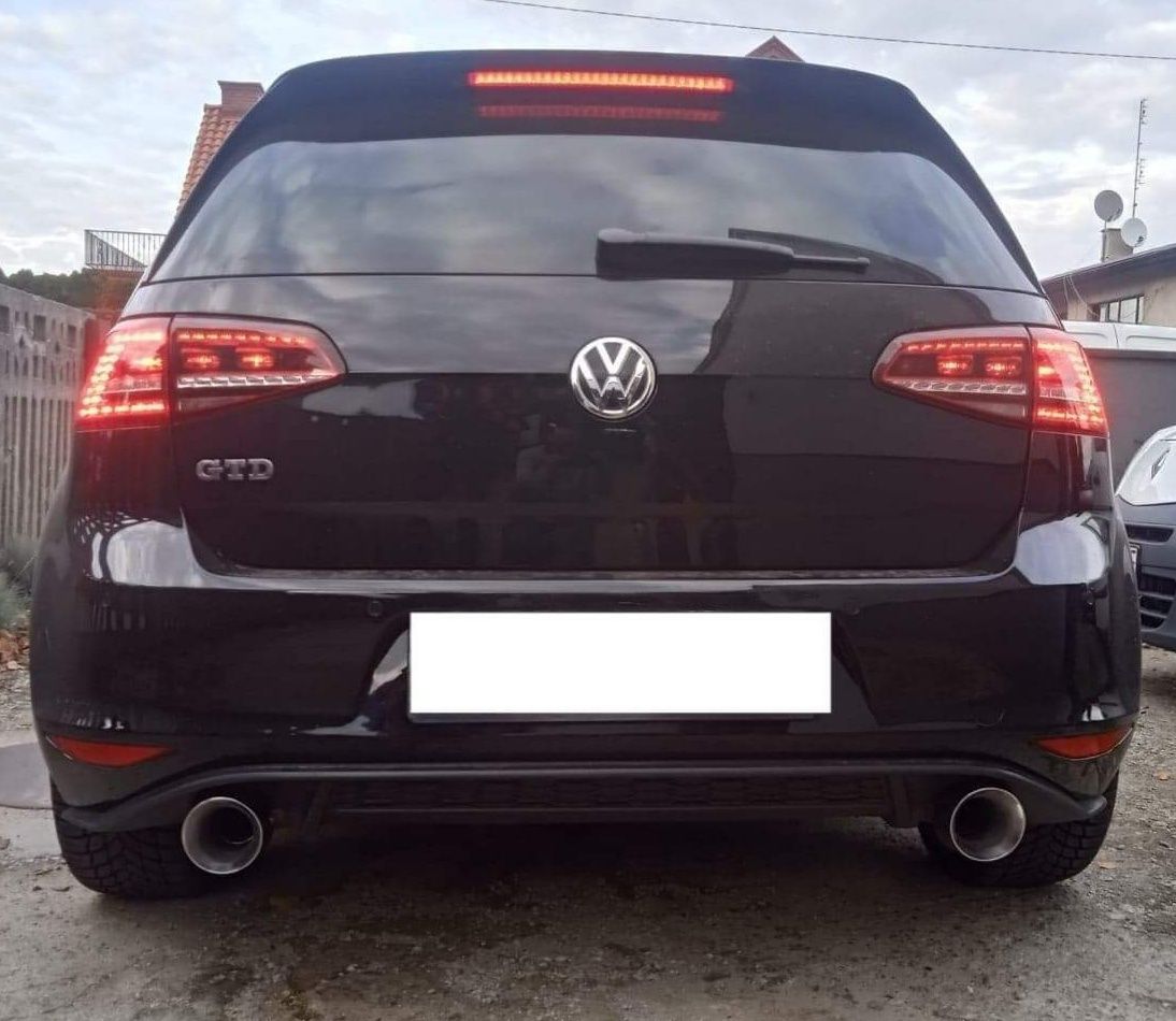 Tłumik tłumiki końcowe Przelotowe VW Golf 7 INOX 2x100