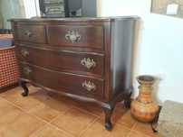 Pote de barro,pintado,para decoração