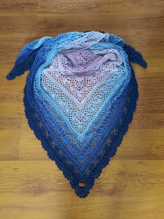 Chusta na szydełku, szydełkowa, ręcznie robiona, soperl