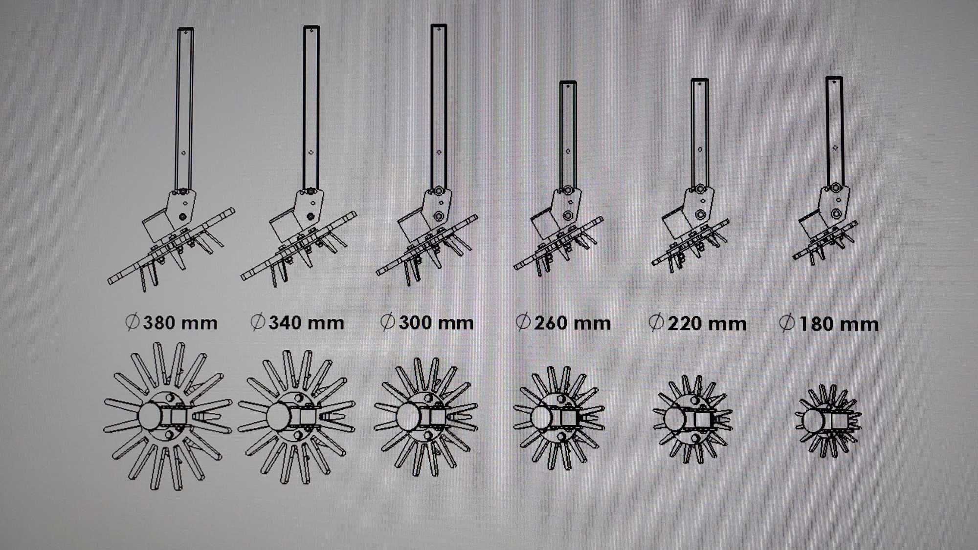 38 cm / Piasta do Ekopielnik pielnika gwiazda pieląca obsypnik bobu