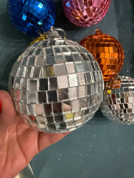Діско шар новорічні прикраси іграшки на ялинку 12 см Disco ball диско