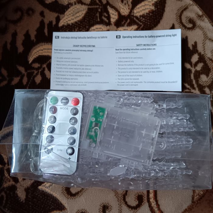 Lampki piękne sople lodu.Nowe.