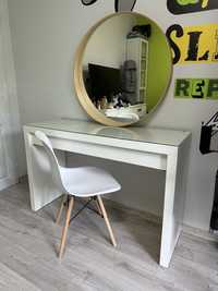 Zestaw toaletka + lustro + krzesło Ikea Malm Stockholm 80cm lustro