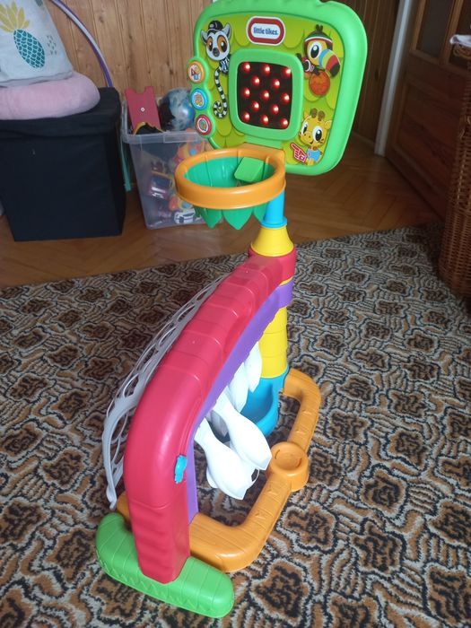 Centrum Sportowe Little Tikes bramka koszykówka kręgle