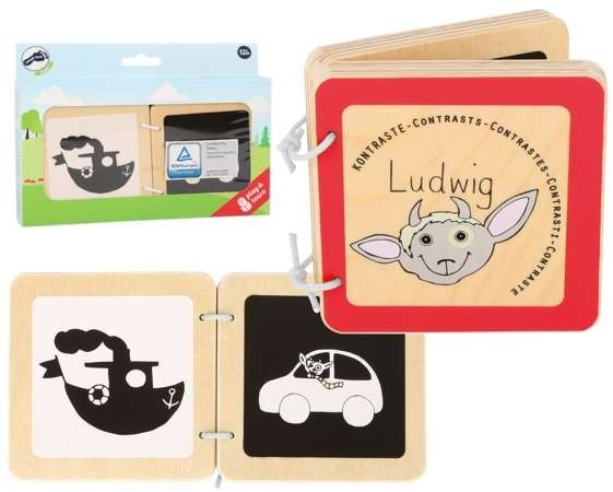 Drewniana Książeczka Kontrastowa Koziołek Ludwig