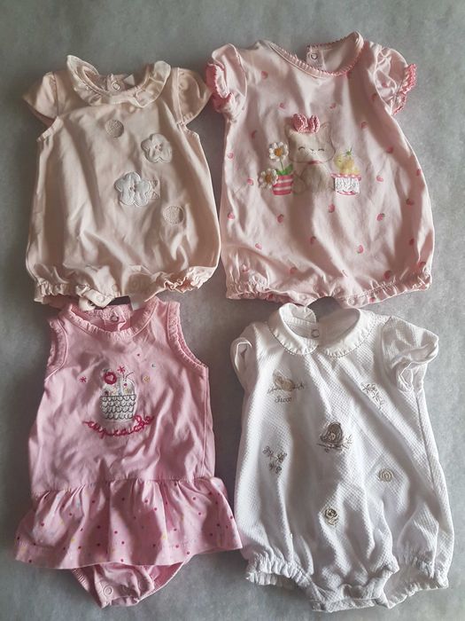 6 Peças roupa para Bebé - Bodys vestidinhos