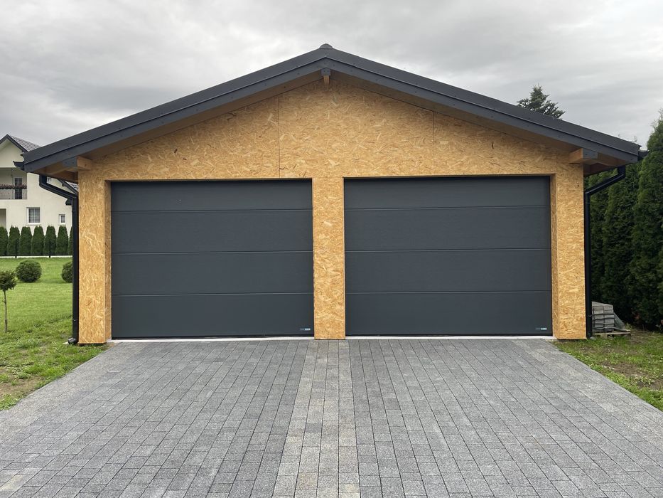 Brama garażowa segmentowa antracyt brązowa lub biała 3000x2500