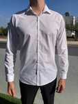 Camisa branca Slim Fit para fato