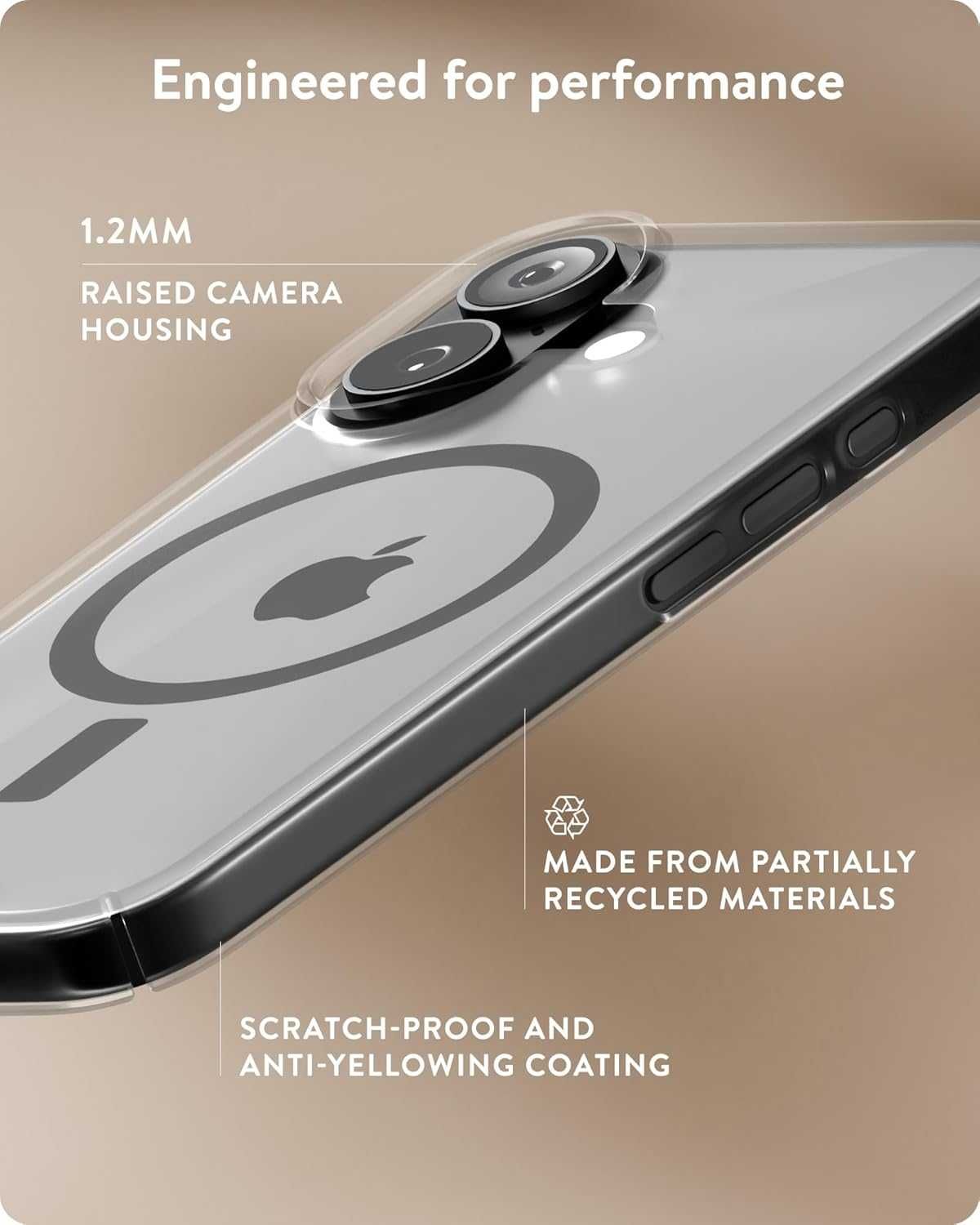 Чехол Mous к iPhone 16. MagSafe. Модель Mous "Super Thin 2.0 Clear"