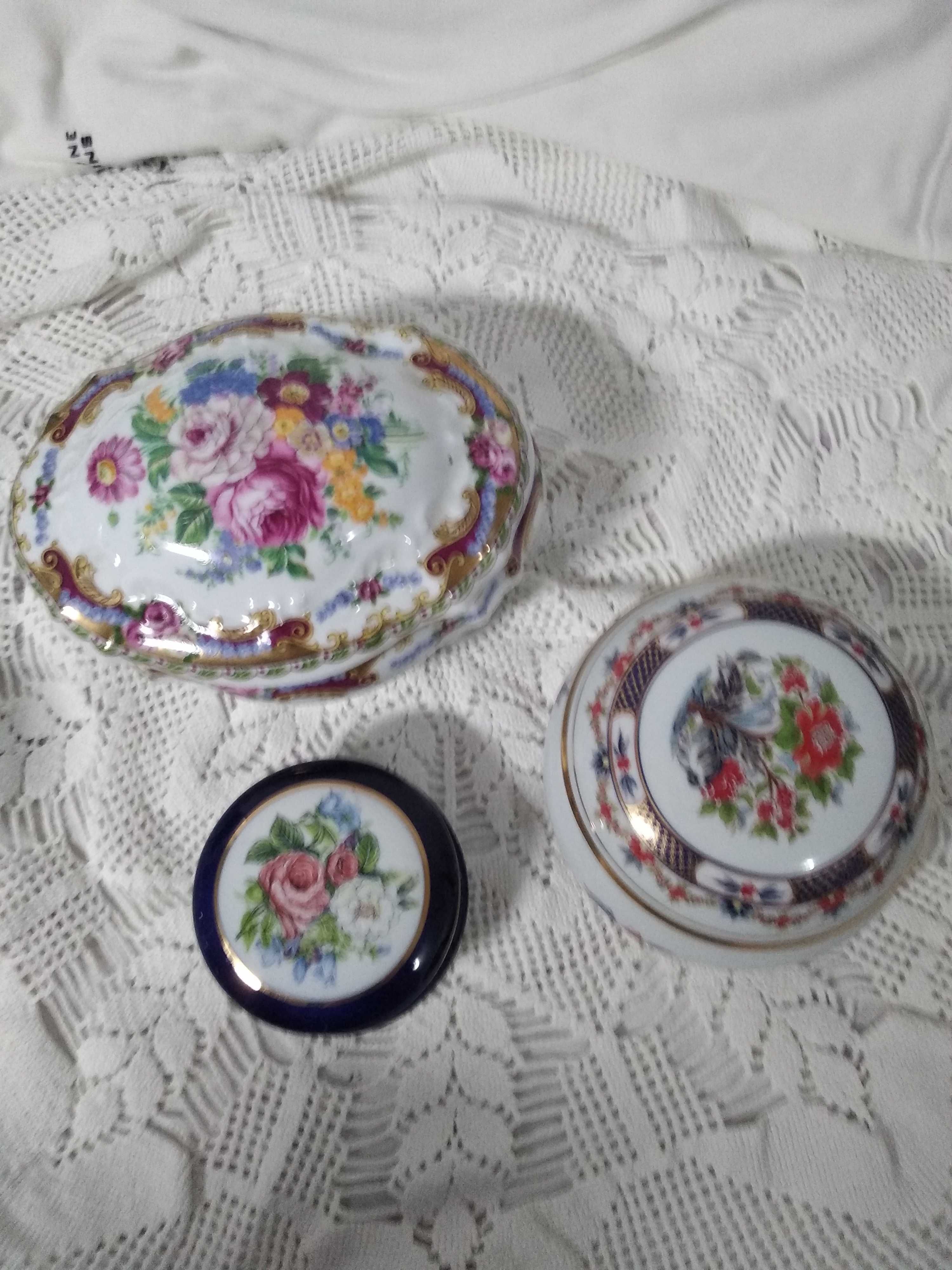 3 Guarda Joias Porcelana Portuguesa