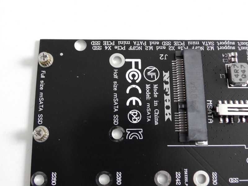 Adapter Sata III do Msata i M.2 NGFF-SATA B-Mey SSD 2w1