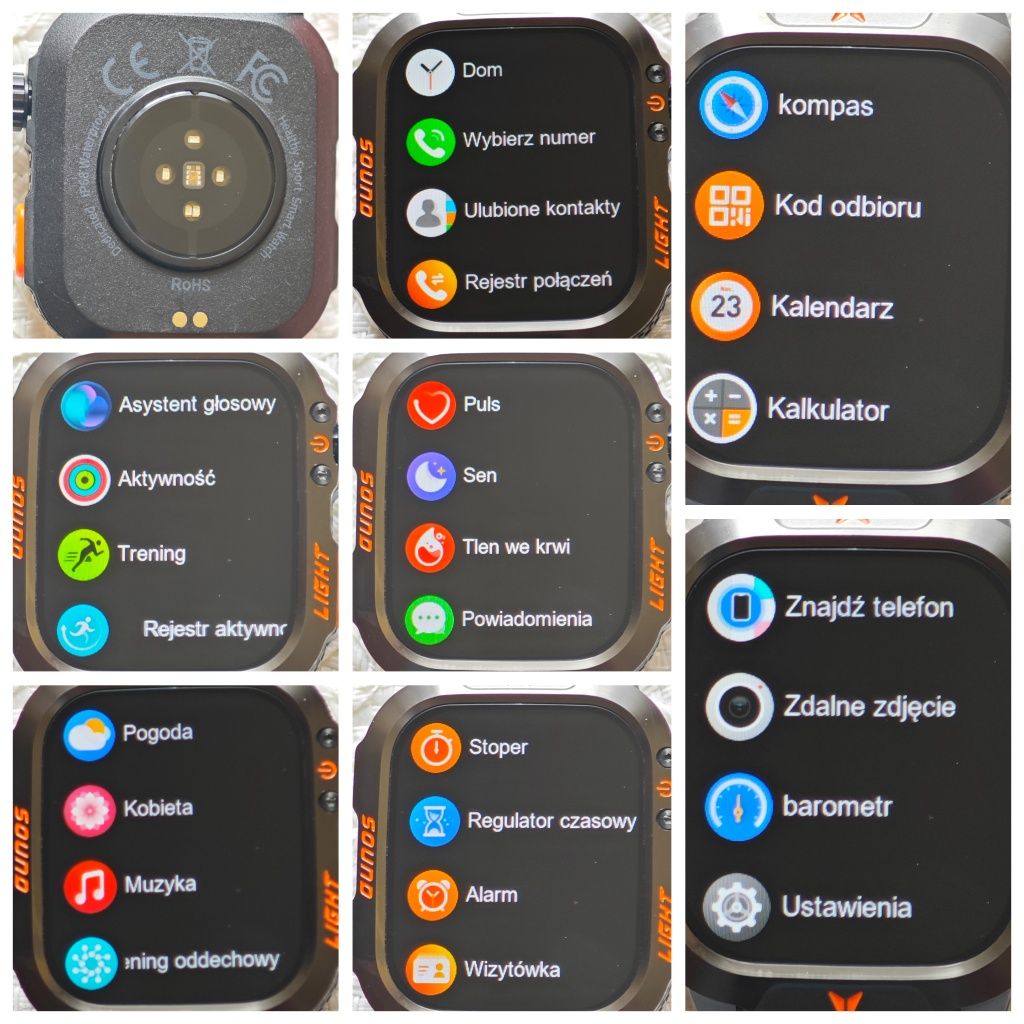 Smartwatch, zegarek/Komplet Aplikacje