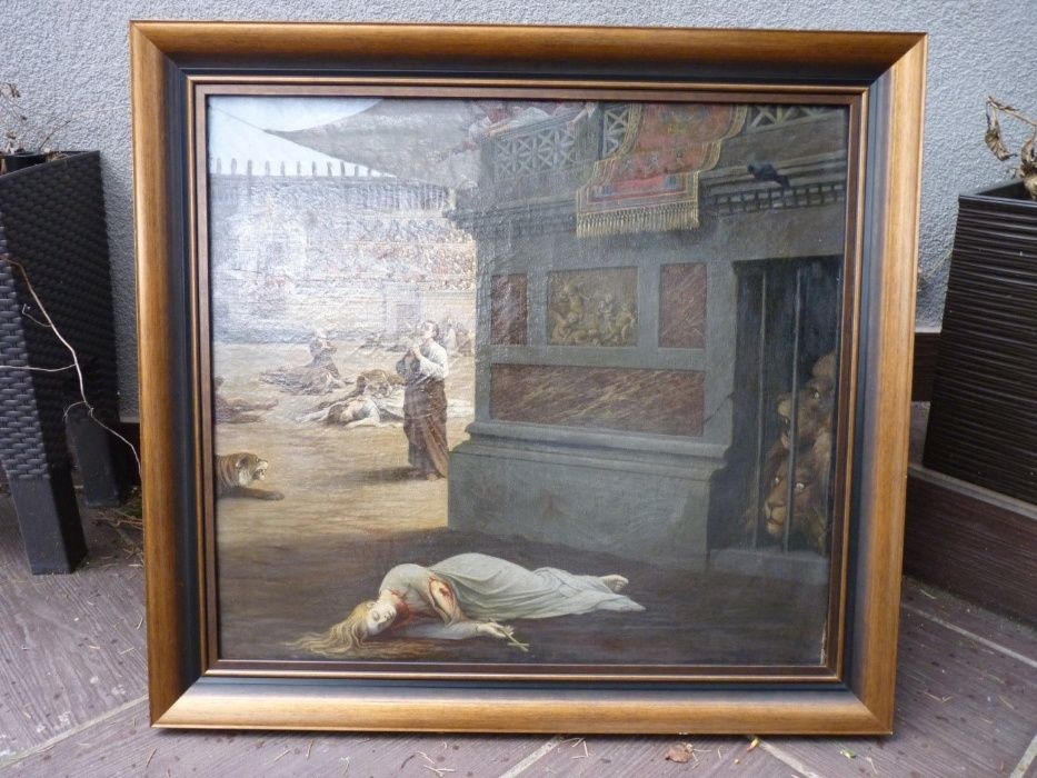 Obraz olejny XIX w., scena rodzajowa