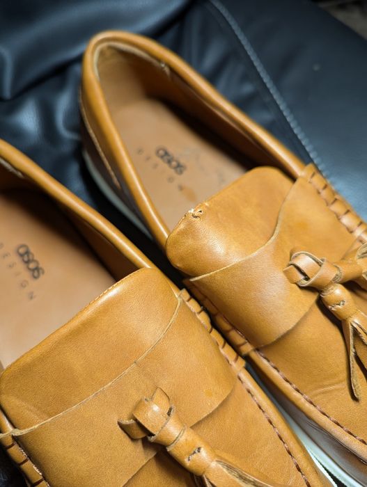 Чоловічі шкіряні лофери ASOS design